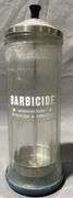 Glass Barbicide Disinfectant Jar with Metal Lid and Internal Basket, 11″