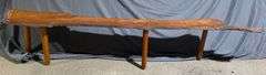 Live Edge Wood Bench With Four Tapered Legs, Approx 82” Long