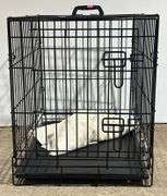 Black Metal Wire Cage with Handle and Removable Tray, 24x17x21″