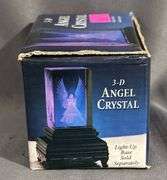 3D Etched Crystal with Angel Design in Original Giftco Box