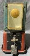 Metal and Plastic Coin-Operated Gumball Dispenser