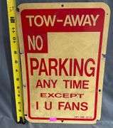 Metal No Parking Sign with Tow-Away Notice, 13.5×9 Inches