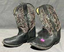 Three Pairs of Boots Including Durango size 10, Woodstock Boots size 11 , and Unmarked Cowboy Boots size 11 1/2