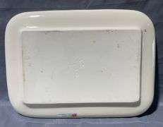 Hartstone Pottery Pink Cabbage Rose Serving Tray, 12×9″