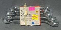 Pittsburgh Five-Piece Metric Double-End Chrome Combination Wrenches
