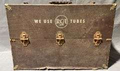 RCA Electronics Tube Storage Case with Various Tubes