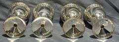 Four Heckman Industries Tarnish Protected Goblets, 5” Tall