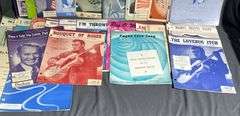 Sheet Music Covers and Pages Featuring Various Composers