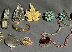 Jewelry and Accessories Featuring Brooches, Earrings, and Bracelets