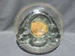 Clear Glass Jar With Cork Lid, Made in Italy, 12” Diameter, 9” Tall