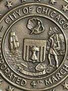 Chicago Fire Centennial Bronze Medallion, 1871–1971, 1.5″