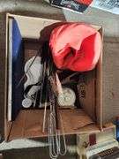 Stainless Steel Food Pans with Lids and Assorted Kitchen Items