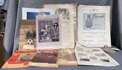 Needlecraft Magazines, Advertising Ephemera, and Metal Mesh Coin Purse