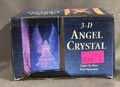 3D Etched Crystal with Angel Design in Original Giftco Box