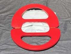 Handbag Form with Wood Handles & 4 Interchangeable Covers