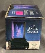 3D Etched Crystal with Angel Design in Original Giftco Box