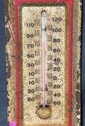 McKnight’s IH Dealership, Elwood, Indiana Thermometer with Red Frame, 4”x12”