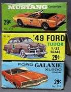 Palmer Plastics Plastic Model Kits: 49 Ford Tudor, Ford Galaxie XL500 Convertible, and Mustang Convertible, 1/32 Scale