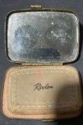 Revlon Compact Case with Mirror and Engraved Design, 2.5×3″