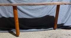 Live Edge Wood Bench With Four Tapered Legs, Approx 82” Long