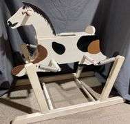 Painted Rocking Horse, 36x18x28″