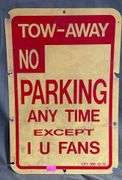 Metal No Parking Sign with Tow-Away Notice, 13.5×9 Inches