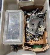 Automotive and Plumbing Parts in Plastic Storage Bins