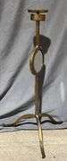 Metal Candle Holder With Circular Mirror and Tripod Base, 23″