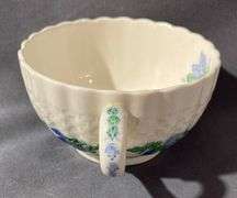 2 Copeland Spode Valencia Teacups with Saucers, Hairline Cracks