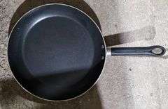 Household Items Including Fry Pan, Rotating Dial Phone