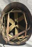 Military Helmet with Liner and Markings ‘Greenawalt’, Approx. 10.5” x 8.5” x 6.5”