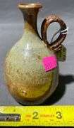 Small Glazed Pottery Ewer Signed ‘D. Evans’, 3.5″