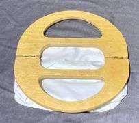 Handbag Form with Wood Handles & 4 Interchangeable Covers