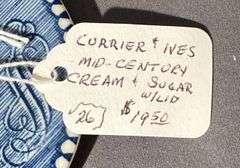 Currier & Ives Cream and Sugar with Blue Transferware Design