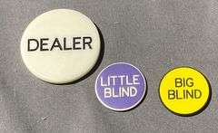 Aluminum Poker Chip Case with Chips, Dealer Button, and Blinds (No Cards)
