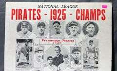 1925 Pittsburgh Pirates Championship Commemorative Poster, 17”x24”