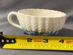 2 Copeland Spode Valencia Teacups with Saucers, Hairline Cracks