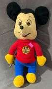 Mickey Mouse Plush Doll with Embroidered Logo on Sweater (small tear)