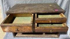 Pilliod Machinist Toolbox,  Swanton, Ohio Oak Multi-Drawer Storage Cabinet with Contents 16.5x8x10..5″