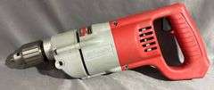 Milwaukee Heavy-Duty Electric Drill with Auxiliary Handle