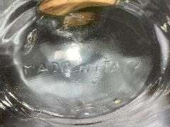 Clear Glass Jar With Cork Lid, Made in Italy, 12” Diameter, 9” Tall