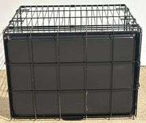 Black Metal Wire Cage with Handle and Removable Tray, 24x17x21″