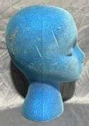 Blue Display Mannequin Head and Feathered Hat 10.5″, 9″