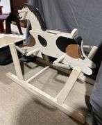 Painted Rocking Horse, 36x18x28″