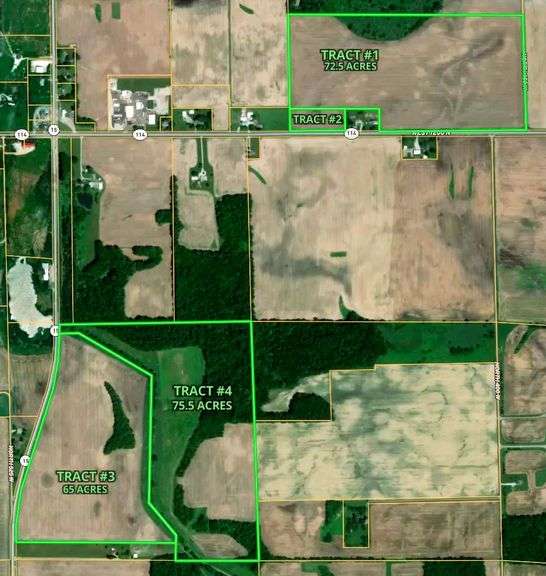 9.23.25 - LAND AUCTION - 216.5+/- ACRES WITH QUALITY CROPLAND, RECREATIONAL WOODS, & POTENTIAL BUILDING SITES OFFERED IN 4 TRACTS! NORTH MANCHESTER, IN