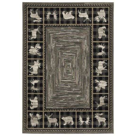 Timber Ridge Area Rug APPROVED VENDOR - Bazaar Timber Ridge Multi 7 ft. 10 in. x 10 ft. Lodge ...