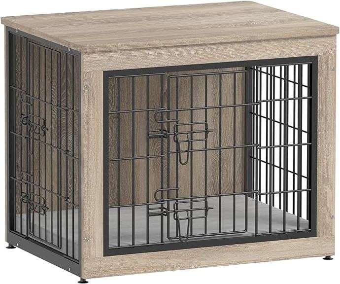 Illustration of Industrial Strength Waterproof Dog Crate With Reinforced Wire Mesh