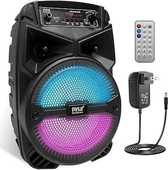 PYLE - Rechargeable Outdoor Bluetooth Speaker Portable PA System ...