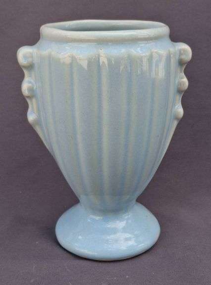 Light Blue Glazed Low Vase main image 1