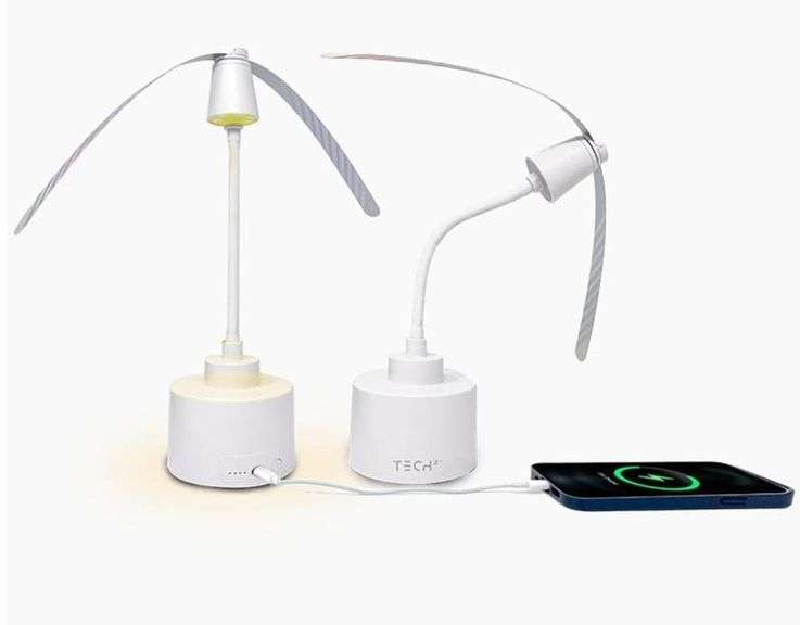 Tech2 Fly Fans With Light and USB Charging, 2-Pack - Metzger Property ...